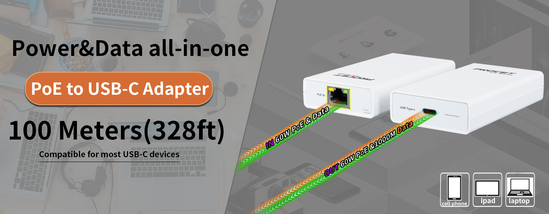 PoE to USB-C Adapter