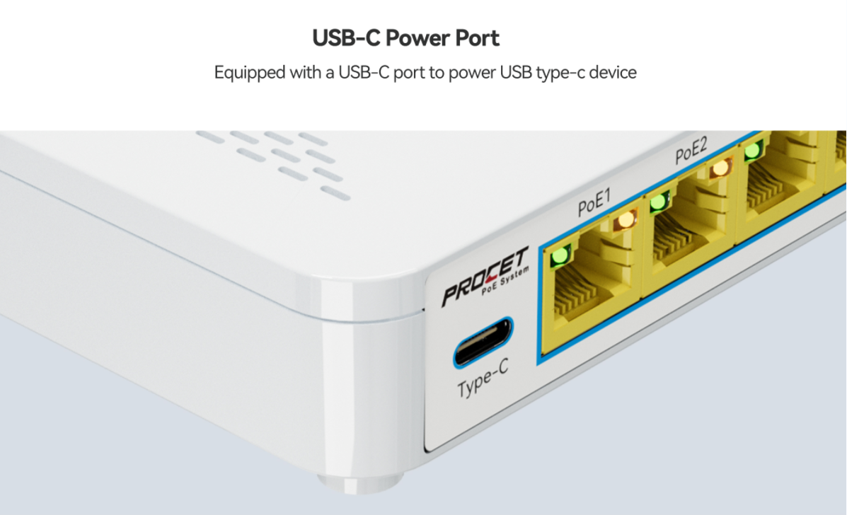 PROCET 4 Port PoE Switch