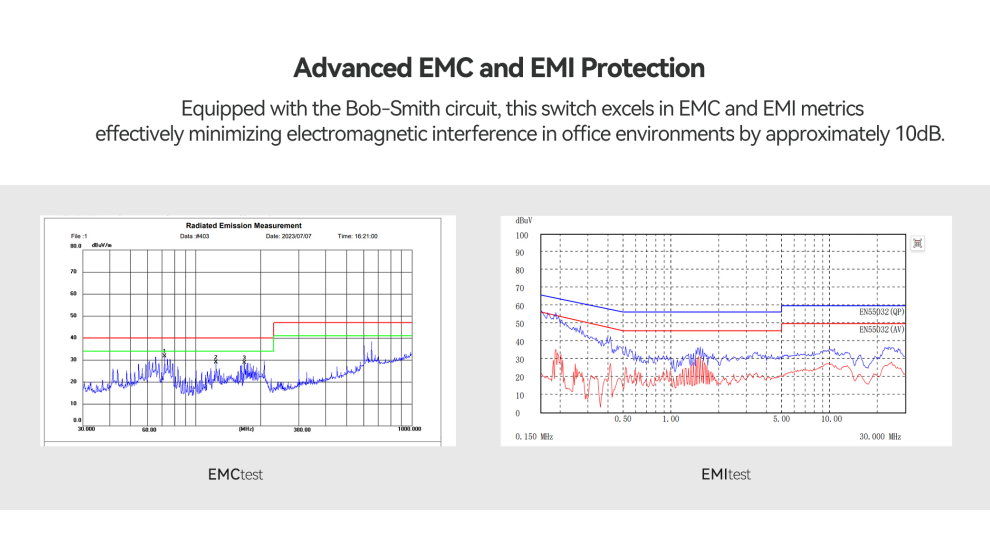 4 Port PoE Switch with EMC and EMI Protection