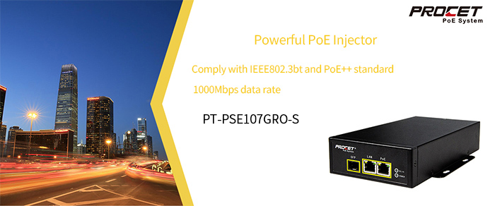 PROCET PT-PSE107GRO-S PoE injector