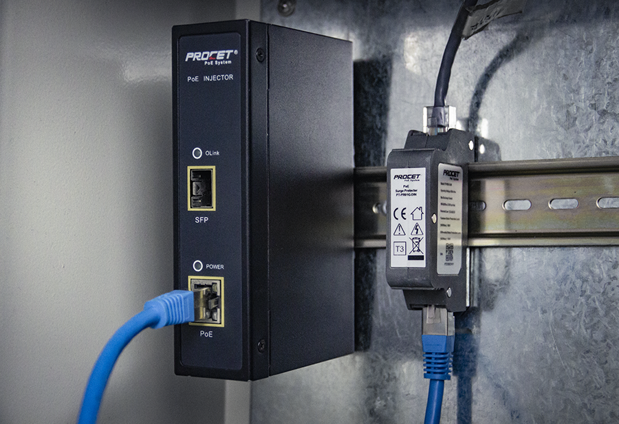 PROCET PoE Surge Protector install photo
