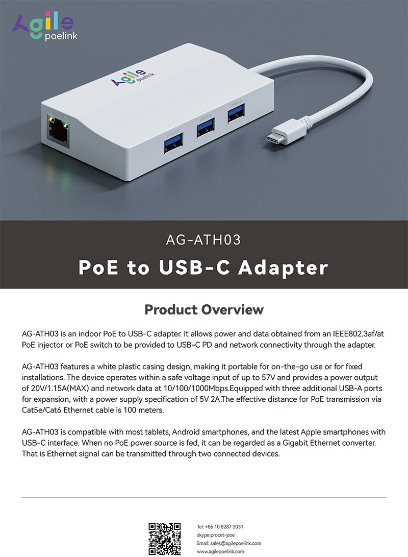 New PoE to USB C Converter
