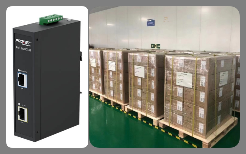 1500 unit industrial POE injector for German projects using PROCET