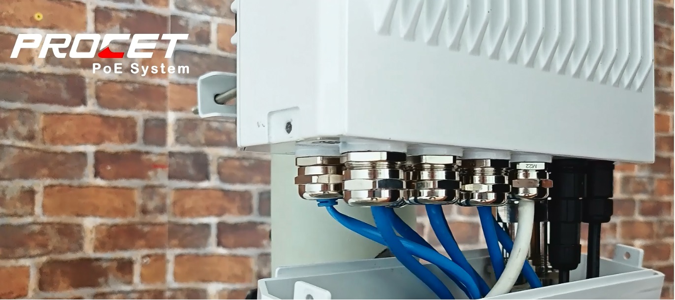 PROCET Outdoor Industrial 8-Port PoE Switch with IP67 Protection