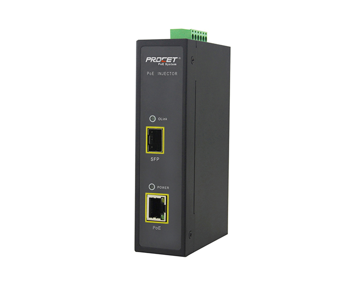 PT-PSE105GBS-E DIN Rail Fiber PoE Injector