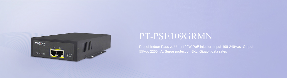 PT-PSE109GRMN 120W Indoor PoE Injector