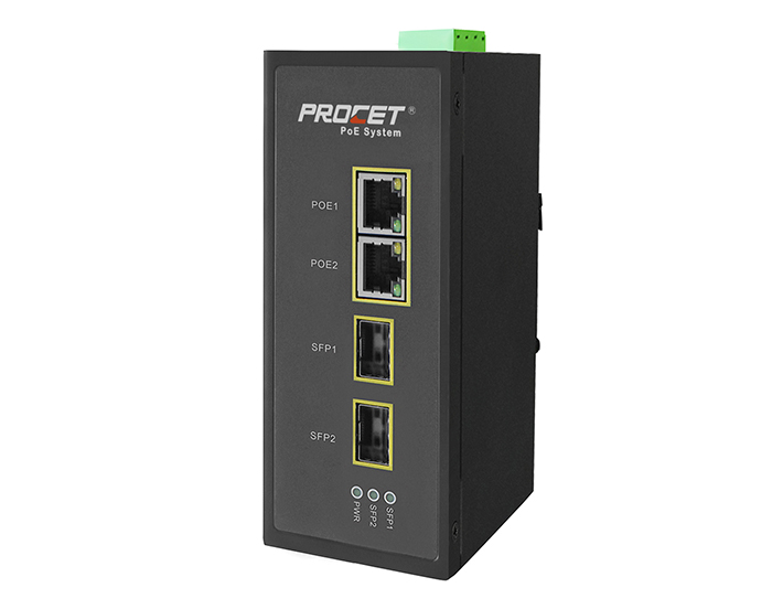 PT-PIS2P2S-AC Industrial PoE Fiber Switch