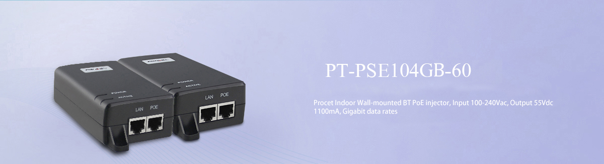 PT-PSE104GB-60 60W Gigabit PoE Injector