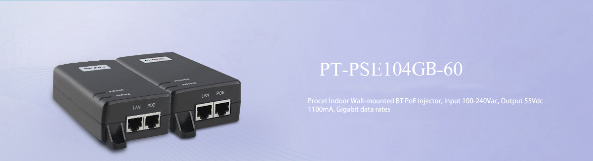 PT-PSE104GB-60 Gigabit PoE++ Injector