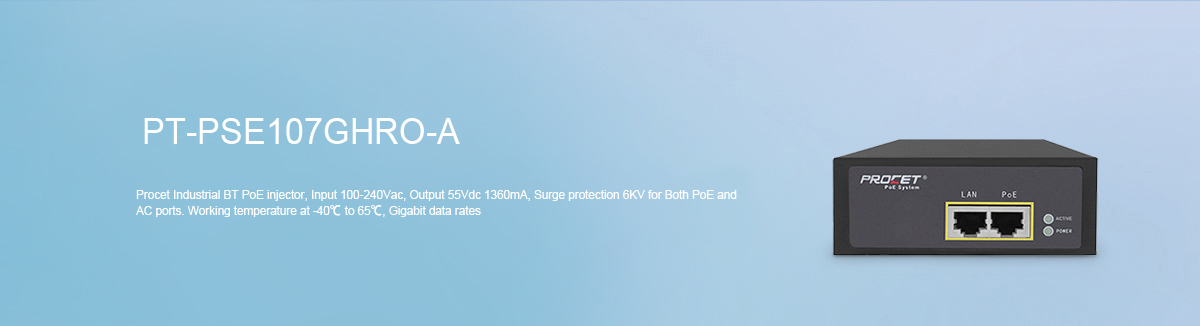 PT-PSE107GHRO-A 75W Outdoor PoE Injector