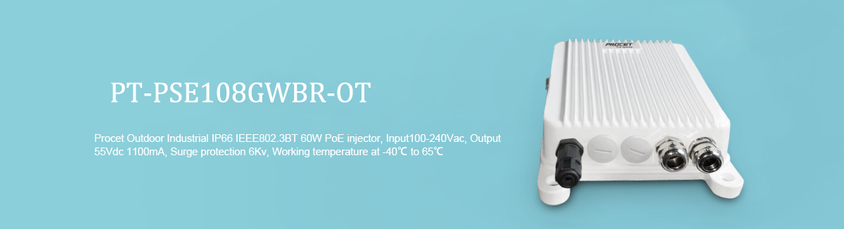 PT-PSE108GWBR-OT Outdoor PoE Injector