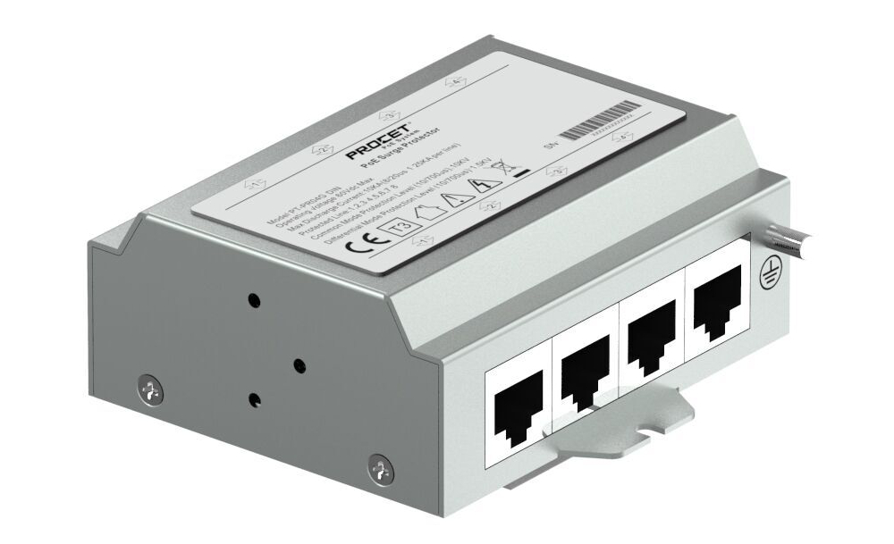 PT-PR04G Din-rail 4-Port PoE Surge Protector