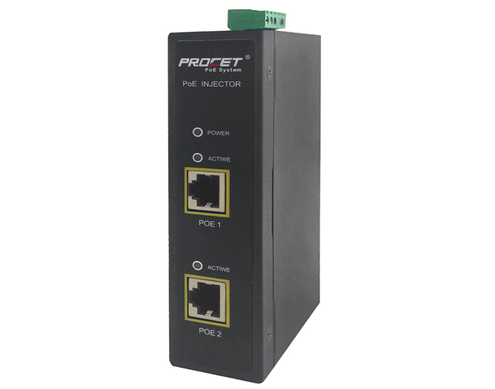 PT-PSE105G-T-24 Passive DIN PoE Injector