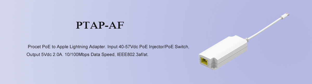 PTAP-AF PoE to Apple Lightning Adapter