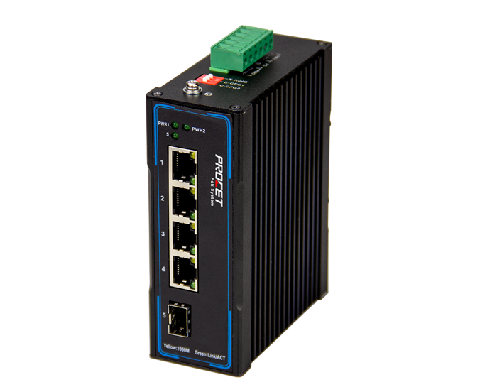 PT-PIS4P1S DC Multi-port Fiber POE Switch