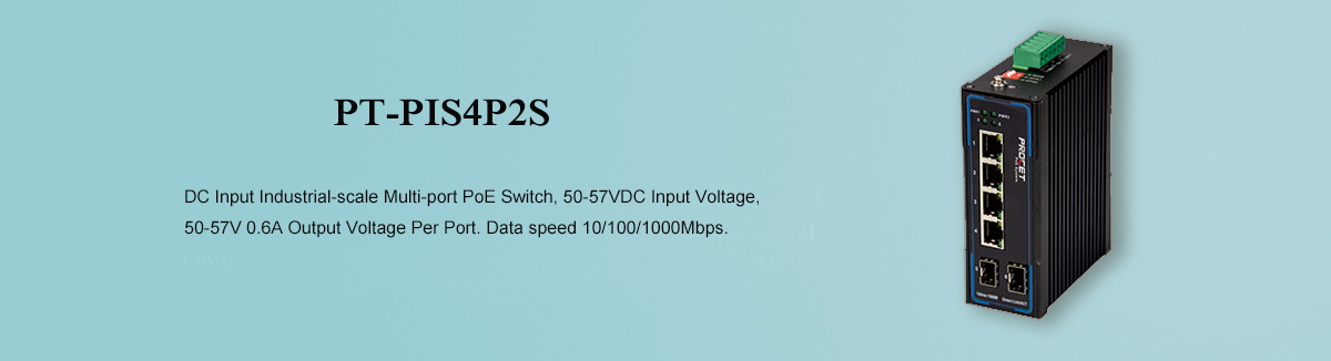 PT-PIS4P2S Industrial-grade Fiber PoE switch