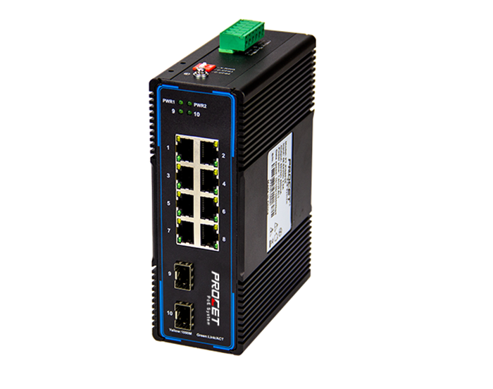 PT-PIS8P2S 8 Ports PoE Switch