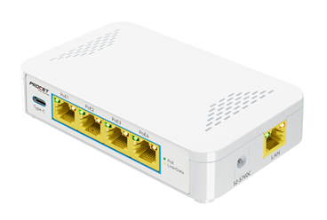 PROCET Gigabit 4 Port PoE Switch with USB-C Port