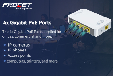 PROCET 4-Port PoE Switch Application and Solution