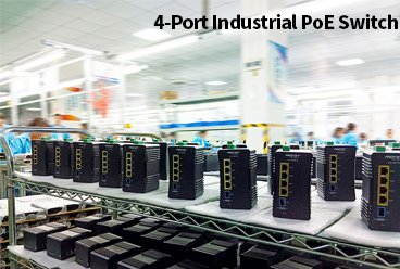 PROCET 4-port Industrial grade PoE Switch Mass Production