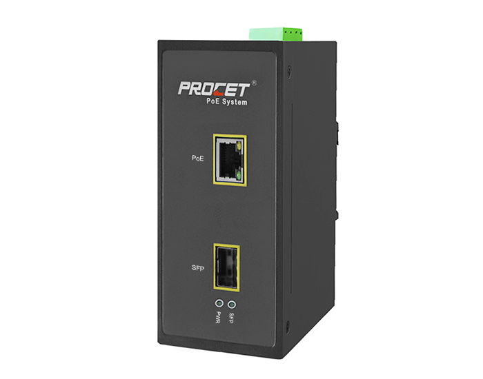 PT-PSE105GBS-AC Industrial Fiber PoE Injector