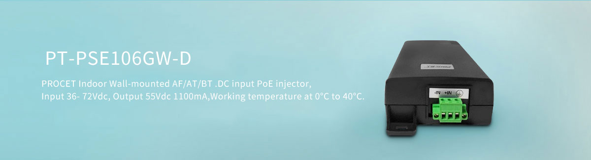 PT-PSE106GW-D DC/DC Gigabit PoE Injector