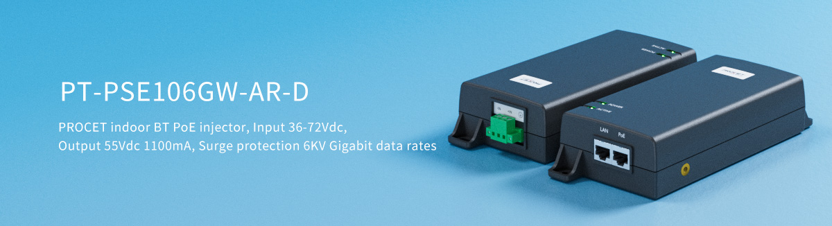 PT-PSE106GW-AR-D DC to DC PoE Injector
