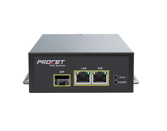 PT-PSE109GMN-A-S 121W Managed Fiber to PoE Injector