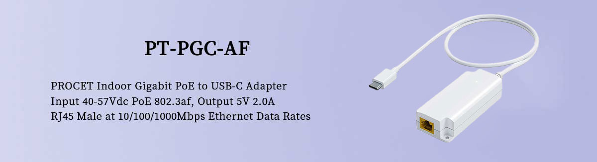 PT-PGC-AF  Gigabit PoE to USB-C Adapter