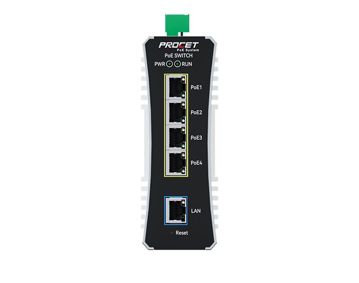 PT-PIS4PB1T-M Hardened 5-Port Gigabit Managed PoE++ DIN-Rail Switch