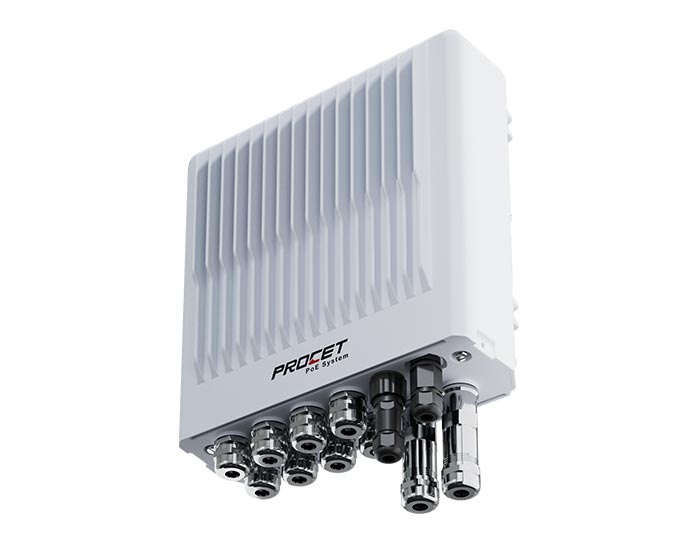 Outdoor 8 Port PoE Switch with 2 SFP 485/232 Communication Interfaces PT-POS8PB2SM-OT