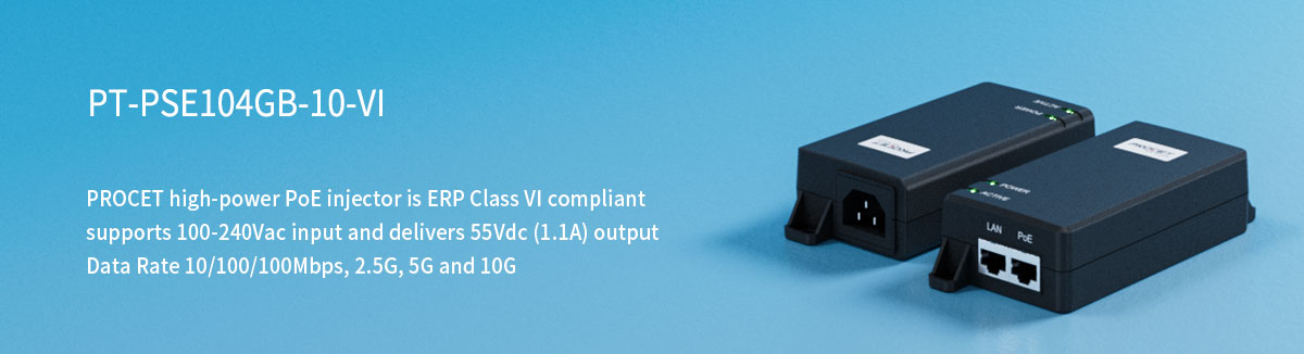 10G High-Power PoE injector-PT-PSE104GB-10-VI