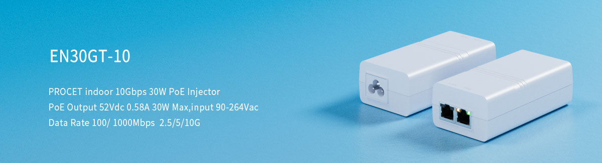 1-Port 10Gbps 30W PoE Injector-EN30GT-10