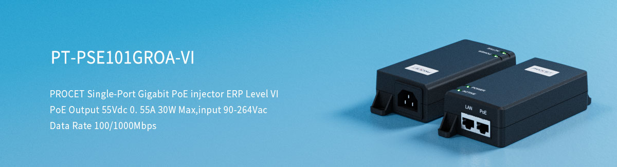Single-Port Gigabit PoE injector-PT-PSE101GROA-VI