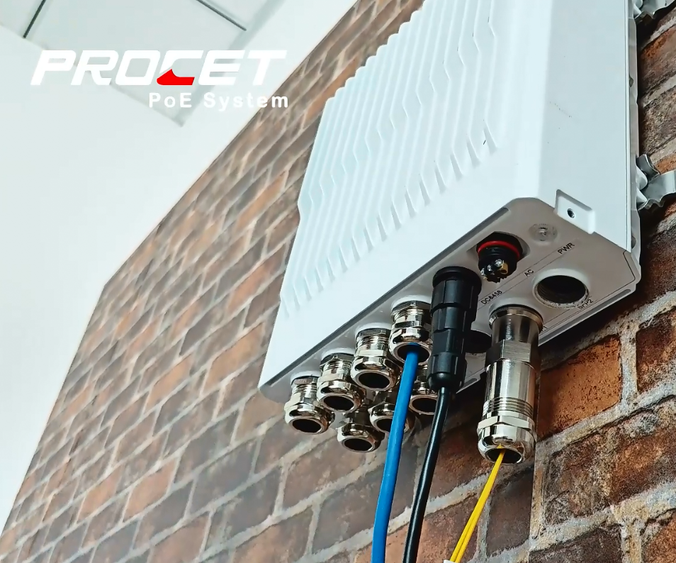 PROCET Outdoor Industrial 8-Port PoE Switch with IP67 Protection