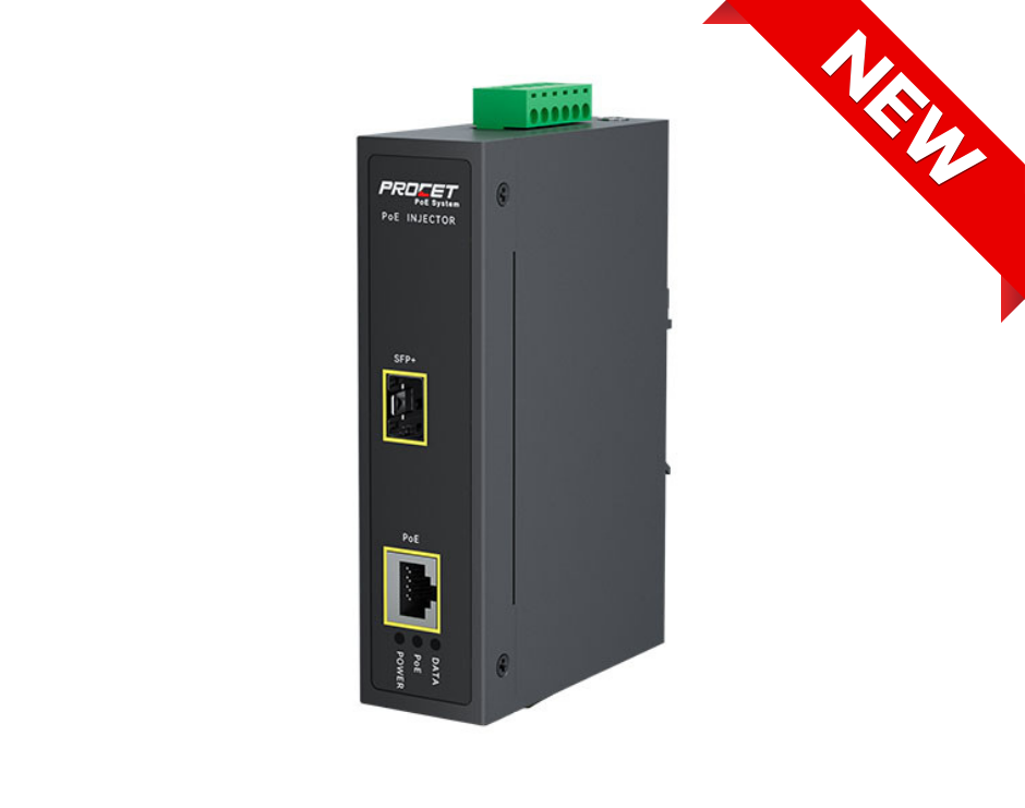 PT-PSE105GBS-D-10 DIN-rail 10G SFP PoE Injector