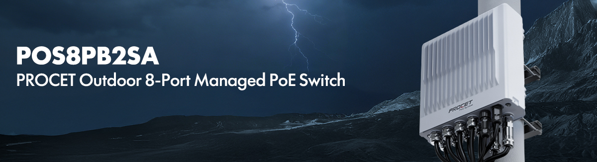 Outdoor 8 Port PoE Switch with 2 SFP Interfaces POS8PB2SA