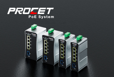 PROCET PT-PIS4PB1T-AC-M Industrial PoE Switch 4x90W 802.3bt AC DC Wide Temp
